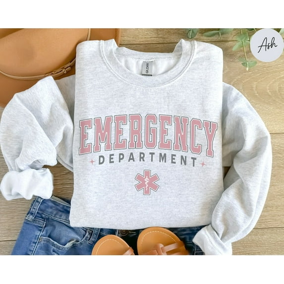 Emergency Department Sweatshirt, Emergency Nurse Sweatshirt, Hospital Sweatshirt, ER Nurse Crewneck, ER Nurse Gift, ER Department Sweater