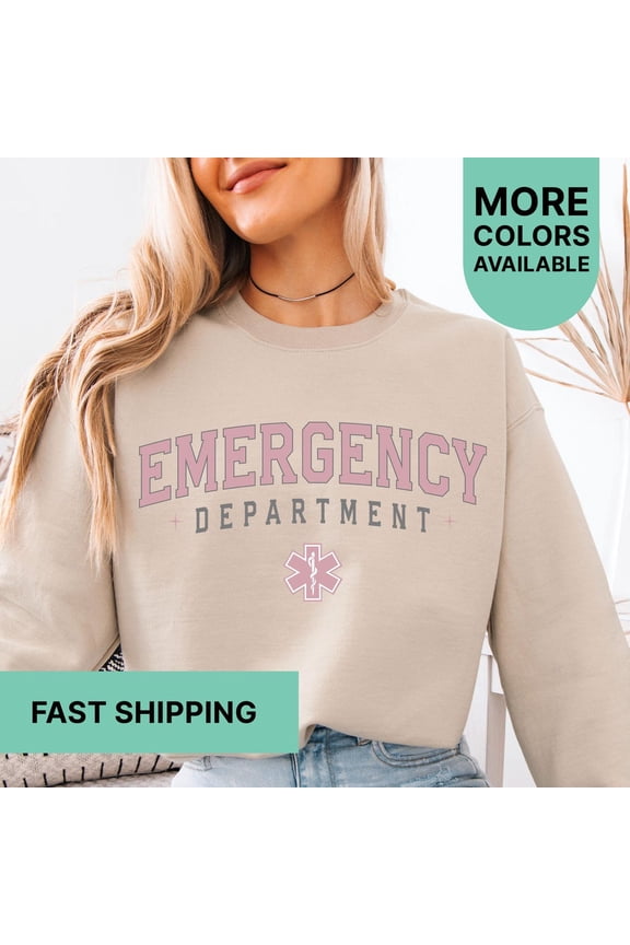 Emergency Department Sweatshirt, Emergency Nurse Sweatshirt, Hospital Sweatshirt, ER Nurse Sweatshirt, ER Department Sweatshirt TSHIRT All Size S-5XL