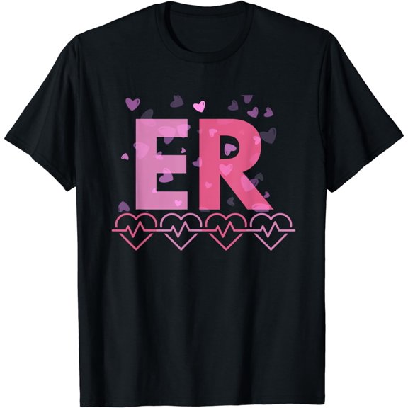Emergency Department Valentines Day ER ED Nurse Rn Tech T-Shirt