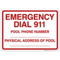 thumbnail image 1 of Emergency Dial 911 Sign, Pool Sign,, 1 of 1