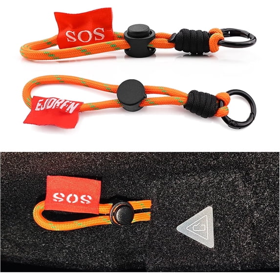 Emergency Door Release Strap for Tesla,Emergency Escape Handle for Tesla Model Y 2019-2026 & Model 3 2016-2026,Handmade Nylon Manual Emergency Car Escape Tool,2 Packs