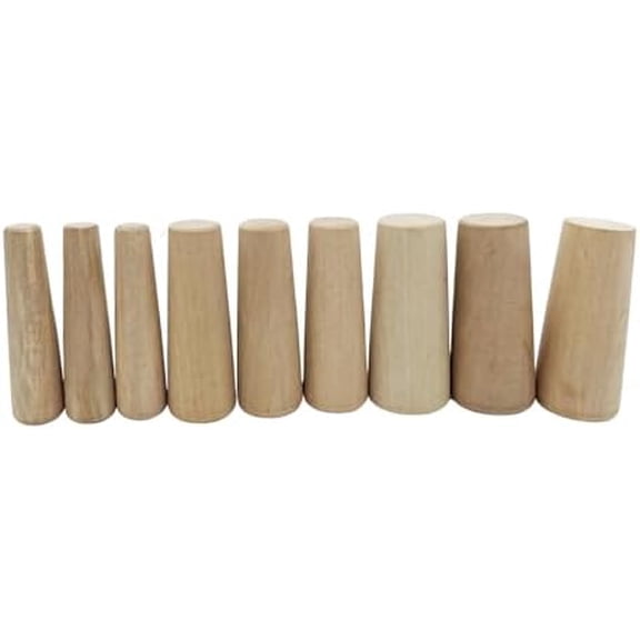 Emergency Durable Tapered Conical Thru-Hull Soft Wood Simple Design Plugs Kit Drain Stopper Easy Use for Boat (Set of 9) (3 Different Sizes)$$Watercraft