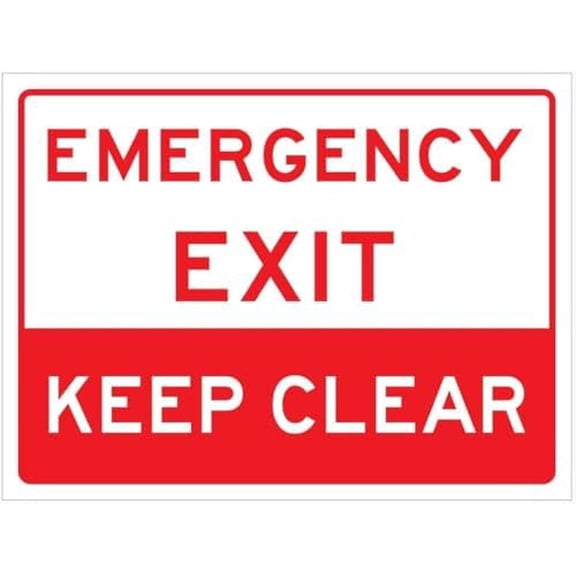 Emergency EXIT Keep Clear Sign Workplace 12×8 Metal Tin Sign 12x8 inch for Industrial & Commercial Series