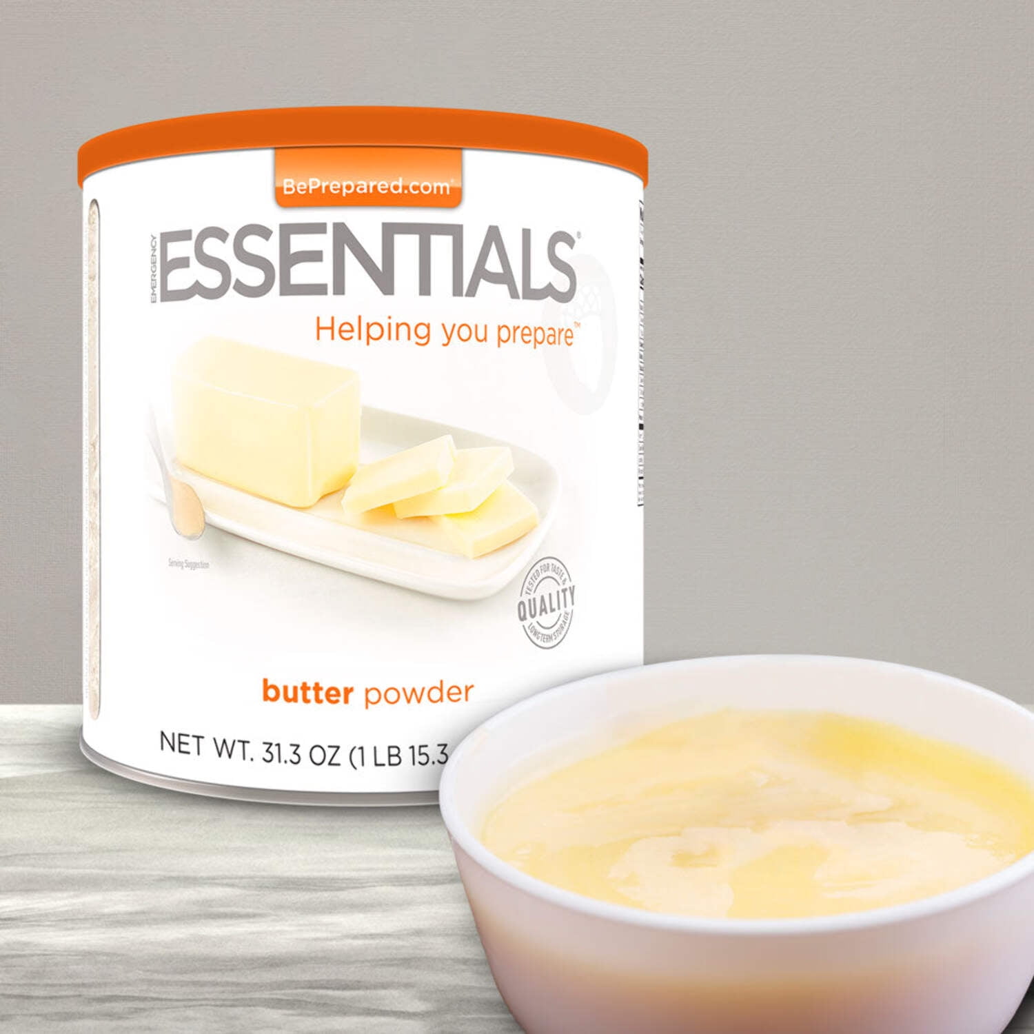 Emergency Essentials, Butter Powder, Emergency Food Supply, High-Calorie Survival Food, 2-lb. Large Can, 10-Year Shelf Life