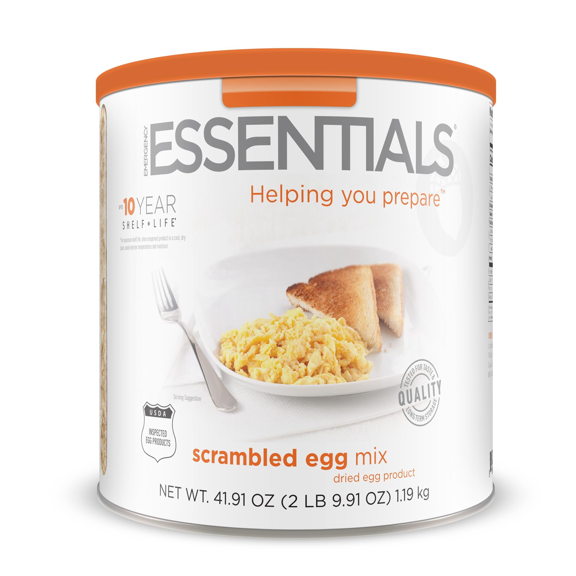 Emergency Essentials Scrambled Egg Mix #10 Can | Bulk Freeze-Dried Eggs for Long-Term Storage | Gluten-Free | 54 Servings | Camping & Emergency Breakfast