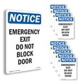 thumbnail image 1 of Emergency Exit Do Not Block Door OSHA Notice Aluminum Sign 14 Inch x 10 Inch - 10 Pack, 1 of 8