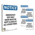 thumbnail image 1 of Emergency Exit Only Door Must OSHA Notice Vinyl Decal Label 7 Inch x 5 Inch - 5 Pack, 1 of 6