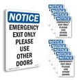 thumbnail image 1 of Emergency Exit Only Please Use OSHA Notice Aluminum Sign 24 Inch x 18 Inch - 10 Pack, 1 of 8