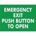 thumbnail image 1 of Emergency Exit Push Button To Open Sign Metal Tin Sign 8x12 Inches Caution Danger Safety Security Warning Notice Signs, 1 of 5