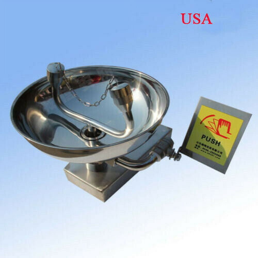 Emergency Eyewash Station 304 Stainless Steel Wall-Mounted Face Washer Station