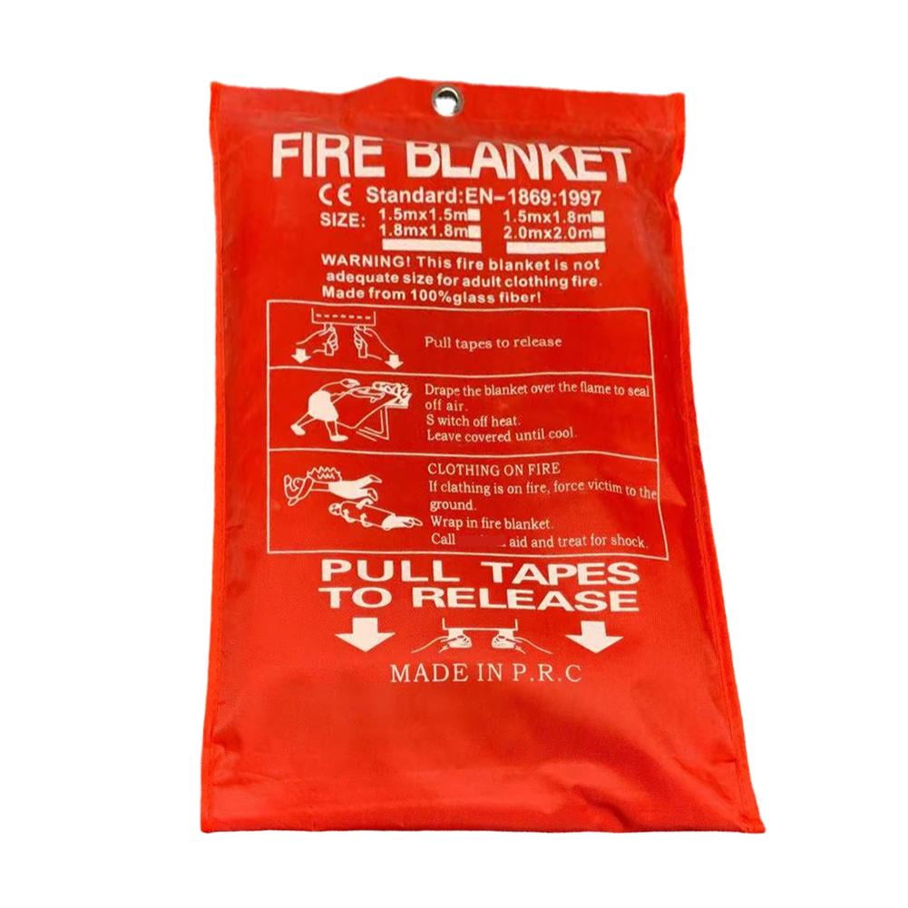 Emergency Fire Blanket Quick Release In Case For Home Office 1mx1m