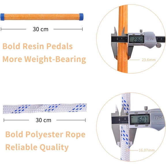 Emergency Fire Escape Ladder, 32.8FT Rope Ladder, Flame Resistant Safety Extension Ladder with 2 Hooks, Fast to Deploy Sturdy and Strong Portable and Reusable 2 Story,Weight Capacity up to 2000 LB