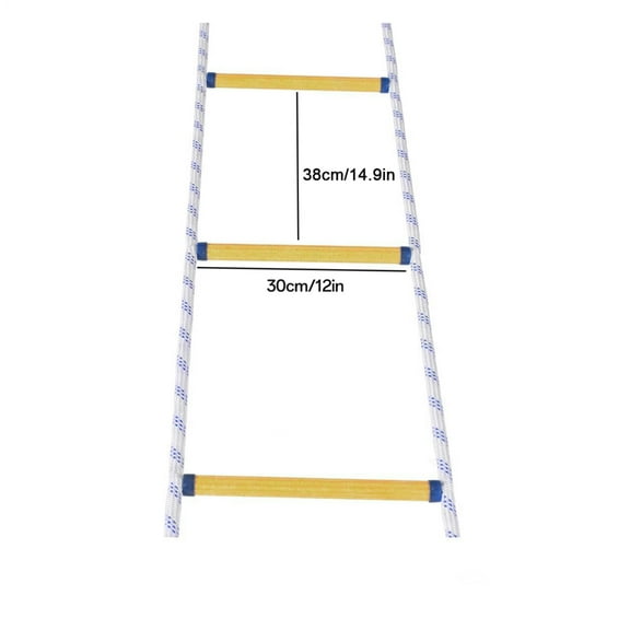 Emergency Fire Escape Rope Ladder 3-4 Story Homes 65 Feet Flame Resistant Unique Safety Ladder