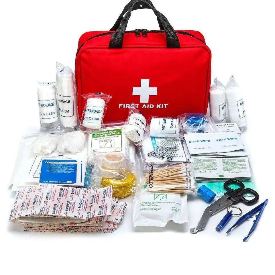 All-Purpose Emergency First Aid Kit  208 Pcs, Waterproof, with Triple Antibiotic Ointment  Compact Trauma Medical Kit for Home, Car, Travel, Camping & Outdoor