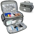 Emergency First Aid Kit with Carry Bag Pill Bottle Organizer for