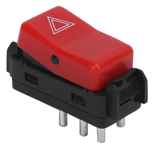 Emergency Flasher Switch, Reliable Red Hazard Light, Easy Install