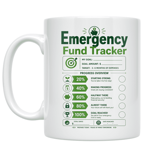 Emergency Fund Tracker - Financial Awareness Enthusiast - 11 oz Ceramic Coffee Mug