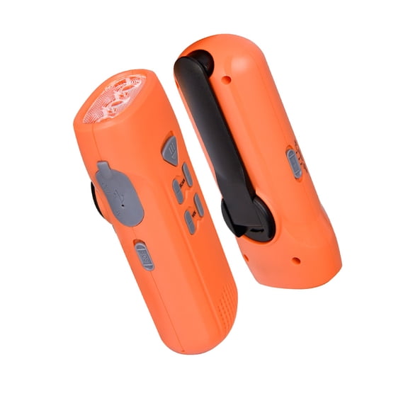 Emergency Hand Crank Radio Flashlight, Solar/Crank Powered (Optional), Portable USB Power Bank, SOS Alarm with Red Light, FM Radio for Emergency, Camping, Hiking, and Hurricane Power Outages