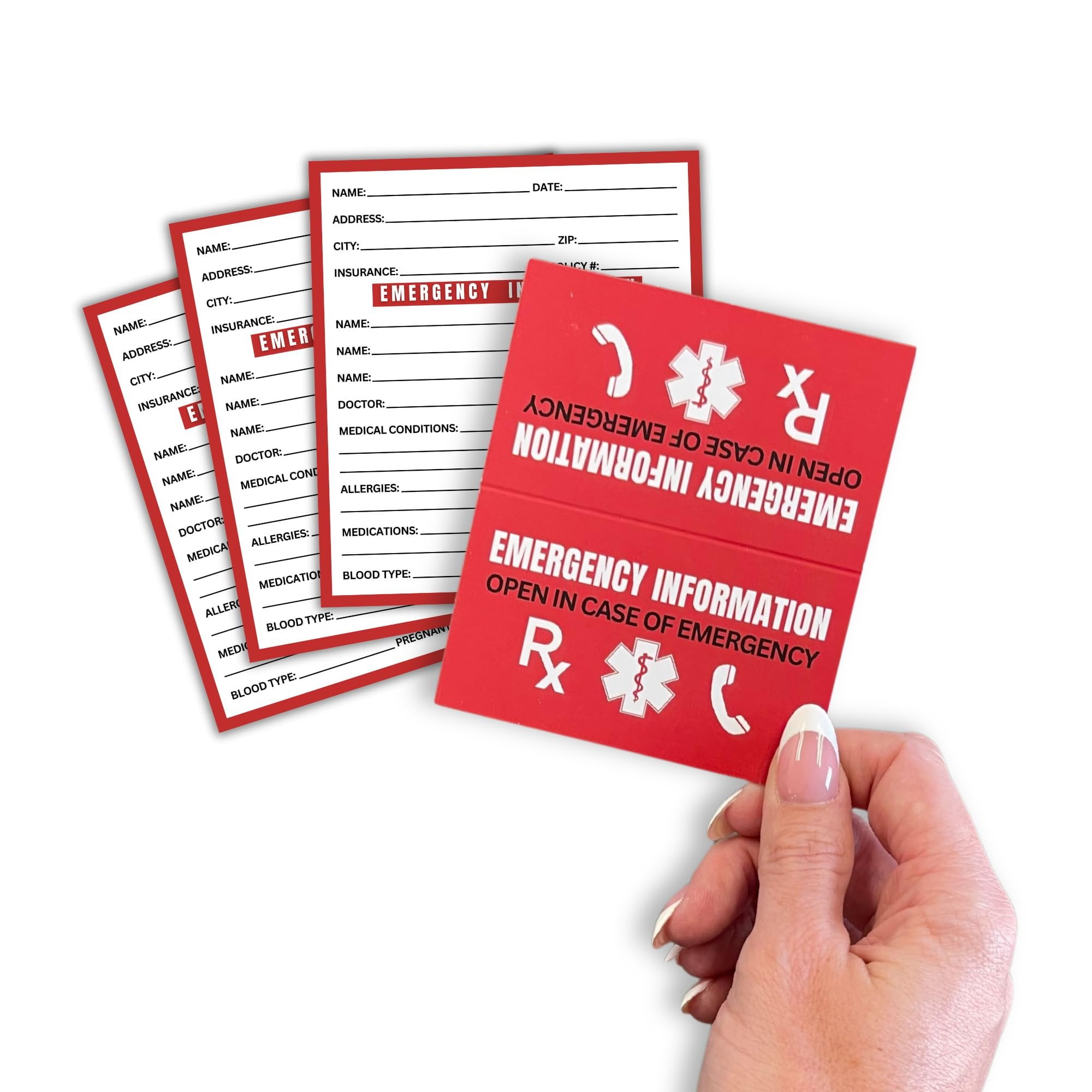 Emergency Info ICE Folded Wallet Card 10 pk 2x3.5 Medication, Blood Type Identification Card, Contacts, Doctor, Allergies in Case of Emergency Bulk Medical ID - Walmart.com emergency-info-ice-folded-wallet-card-10-pk-2x3-5-medication-blood-type-identification-card-contacts-doctor-allergies-in-case-of-emergency-bulk-medical-id-walmart-com