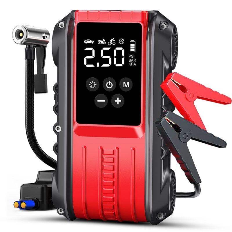 Emergency Jump Starter, 4000A Peak 12V Battery Jump Box with Quick Charge Out, LED Light, Power Bank