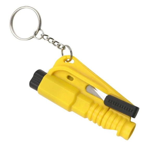 Emergency Keychain Car Safety Tool, 3-in-1 Window Breaker and Seatbelt Cutter, Compact Auto Escape Tool for Vehicles