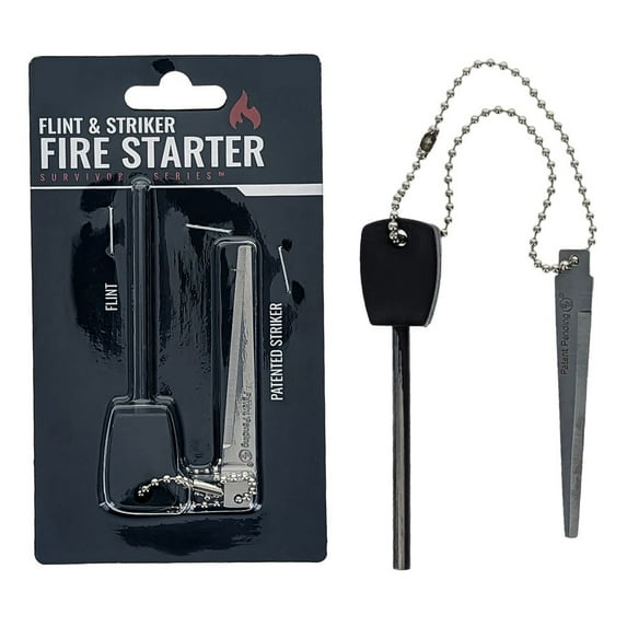 Emergency Magnesium Rod Fire Starter Scrapper Survival Kit Camping Tool Striker