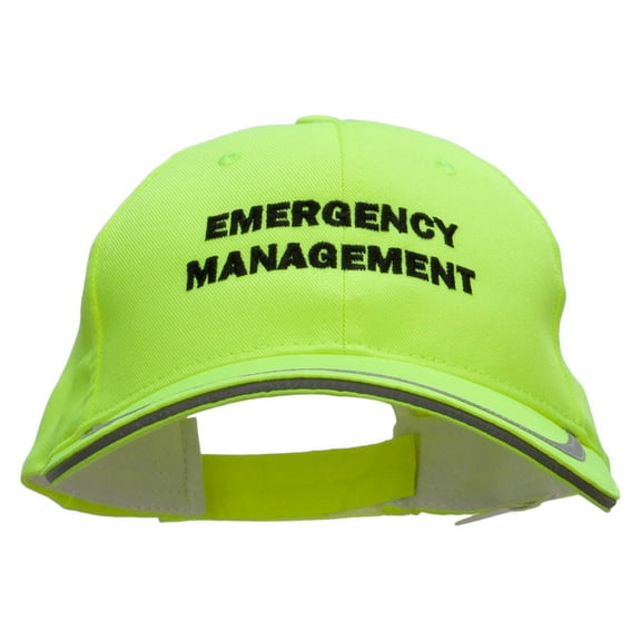 Emergency Management Embroidered Poly Twill Safety Cap - Yellow OSFM