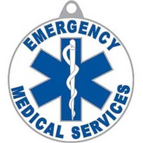 Eagle Emblems KC2547 Key Ring - EMS, Logo, Round - Bright-Shine - 1.5 in.