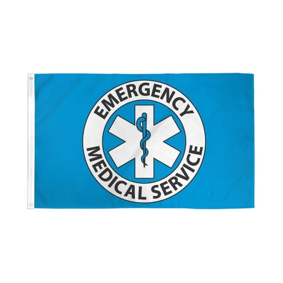 Emergency Medical Service Flag 3x5ft Poly