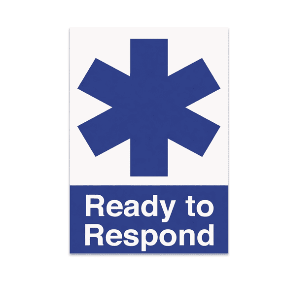 Emergency Medical Symbol Wall Art - EMT Enthusiast - 13x19 Poster Print