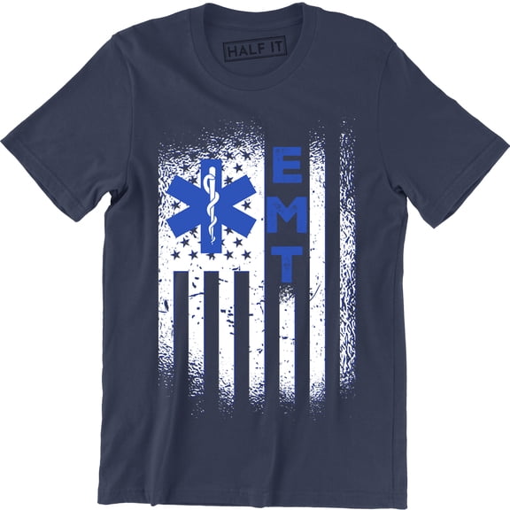Emergency Medical Technician American Flag Paramedic Men's Gifts T-Shirt