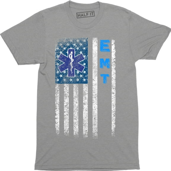 Emergency Medical Technician for Men EMT Flag Paramedic Men's Gifts Tee Shirt