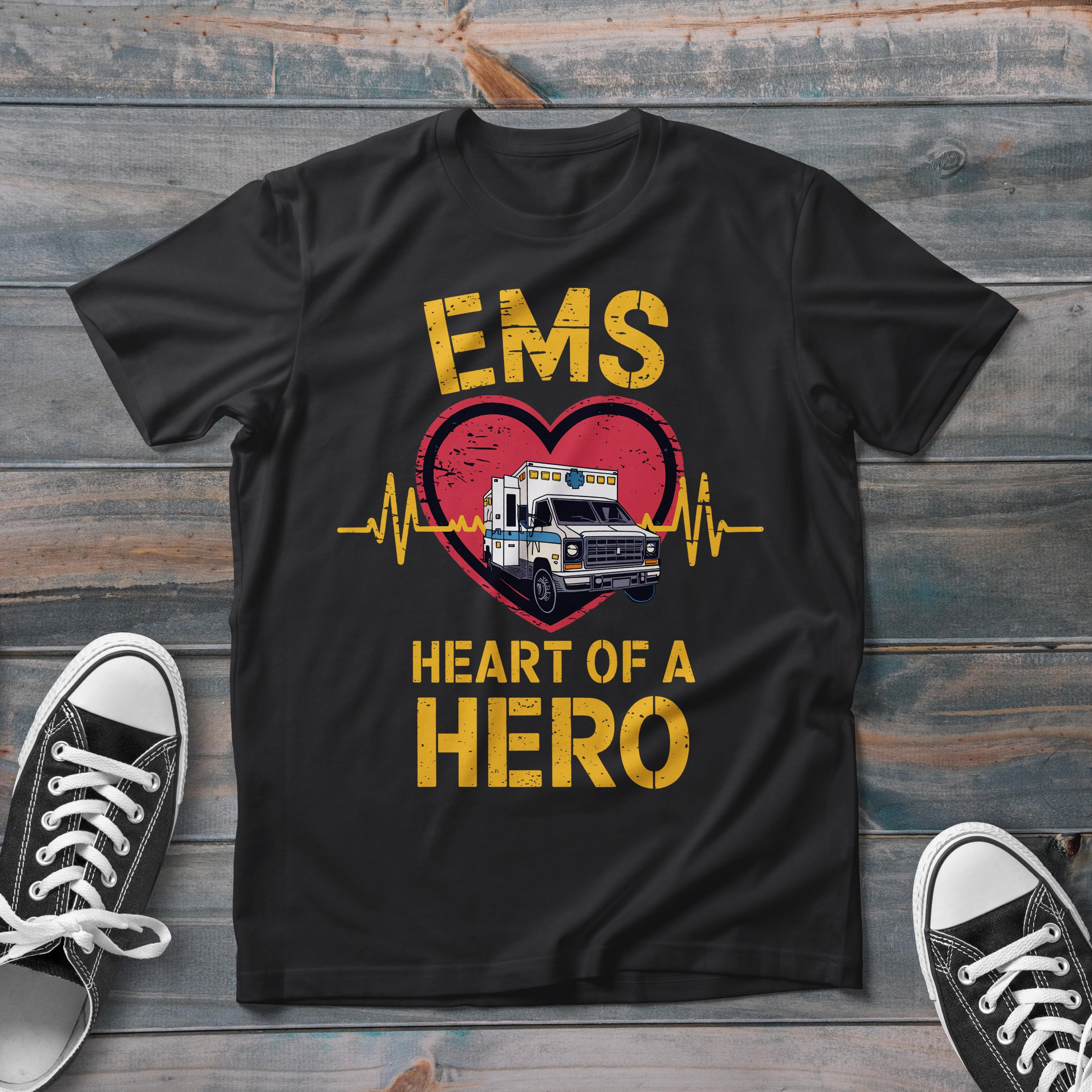 Emergency Medicine T-Shirt, EMS Heart Of A Hero Vintage Tee, Vintage ...
