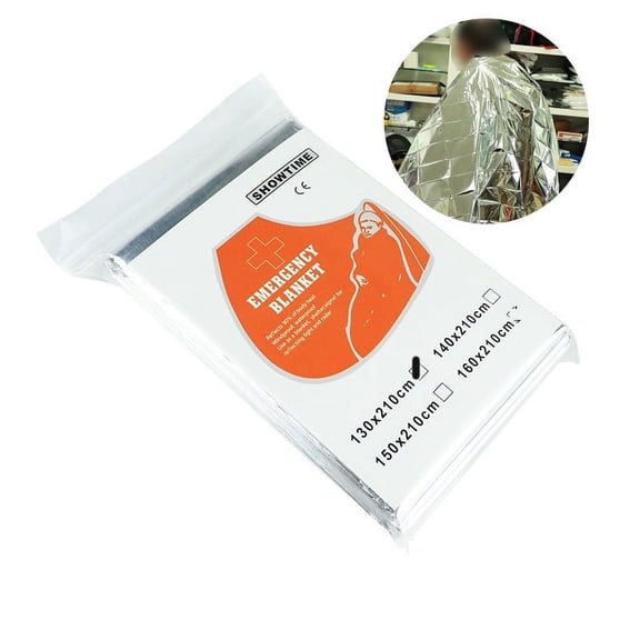 Emergency Mylar Thermal Blankets, Rvkxad 82x51 Space Blanket Insulating Reflective Foil Kit, Reusable Windproof Portable Camping Blanket for Outdoors Hiking Car Emergency