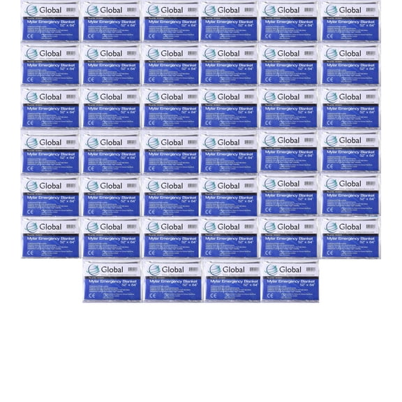 Emergency Mylar Thermal Blankets - Space Blanket Survival Kit Camping Blanket (40-Pack). Perfect for Outdoors, Hiking, Survival, Bug Out BagMarathons, or First Aid