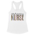 thumbnail image 1 of Emergency Nurse Leopard Print Tank Top Fitted Racerback Women's Large White, 1 of 5