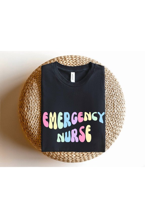 Emergency Nurse Shirt, ER Nurse T-shirt, Emergency Nurse Tee, for ED RN, Grad Nursing Shirts, Registered Emergency Nurse All Size S-5Xl