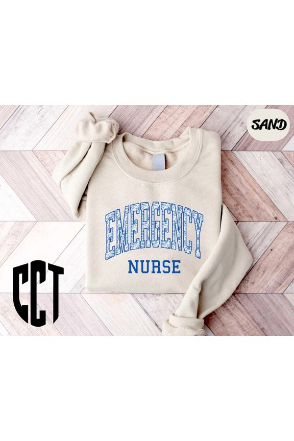 Emergency Nurse Toile Blue Sweatshirt,Emergency Department Shirt,Emergency Nurse Hoodie,Emergency Shirt,Nurse Gift,ER Nurse Gift,ER Nurse TSHIRT All Size S-5XL