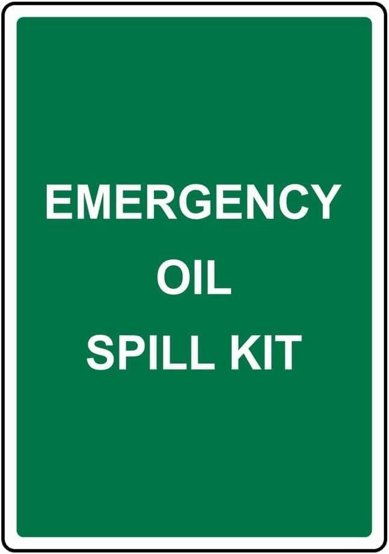 Emergency Oil Spill Kit Metal Tin Sign 8x12 Inch Caution Plaque Signage ...