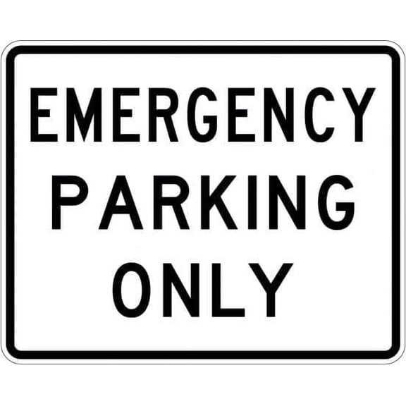 Emergency Parking Only Sign Parking Signs Metal Sign Tin Sign 12x16 Inch - Caution Safety Warning Security Signs Indoor & Outdoor Signs for Home, Office, Work