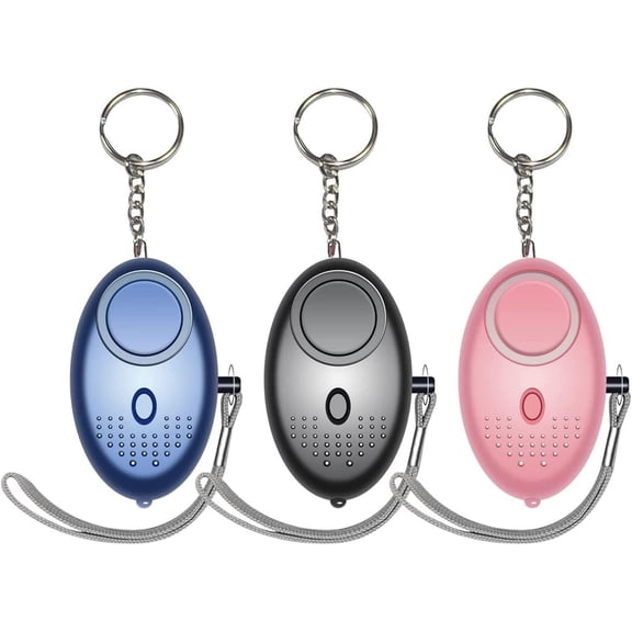 Emergency Personal Alarm 3 Pack 140DB Person Siren with LED Lights Personal Panic Alarm for Men Women Children Elderly Emergency Security Self Defense Electronic Device