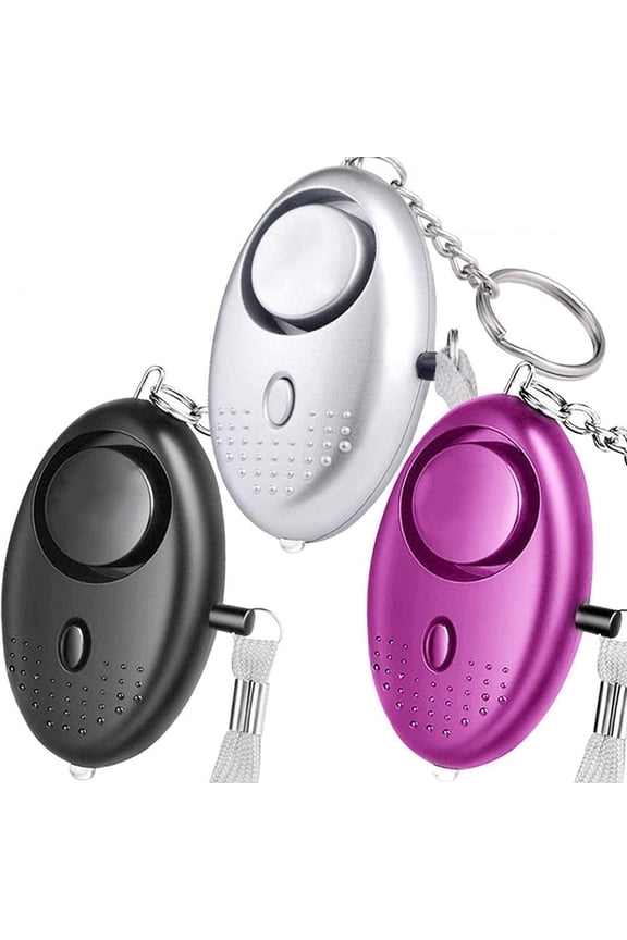 Emergency Personal Alarm,3 Pack 140DB Personal Siren Keychain with LED Lights,Men,Women,Elderly Emergency Security Alarm (3 Pack)