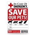 thumbnail image 1 of Jeffers Emergency Pet Rescue Sticker, 4"x 6"– Weather Resistant Vinyl Decal for Home, Apartment, RV, Camper, Doors & Windows – Fire Safety Alert Sign for Dog, Cat, Rabbit, Birds & Other Animals, 1 of 4