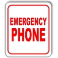 thumbnail image 1 of Emergency Phone RED Aluminum Composite Outdoor Sign 15" x18", 1 of 1