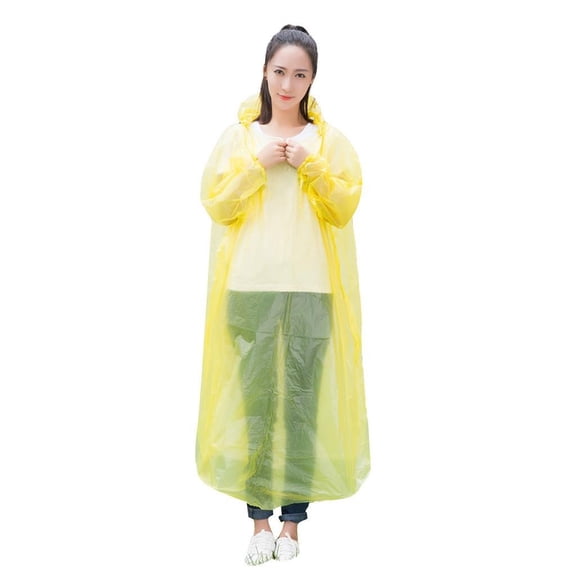 Emergency Poncho, Waterproof Cover, Disposable Ponchos Family Pack, Lightweight Yellow, Outdoor Event Protection, Labor Day Picnics, Butterfly Heart Shape, 1 Pc