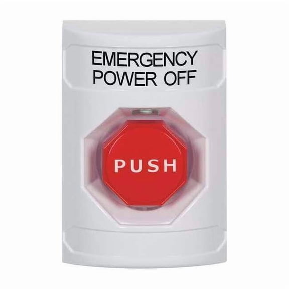 Emergency Power Off Push Button,White SS2305PO-EN