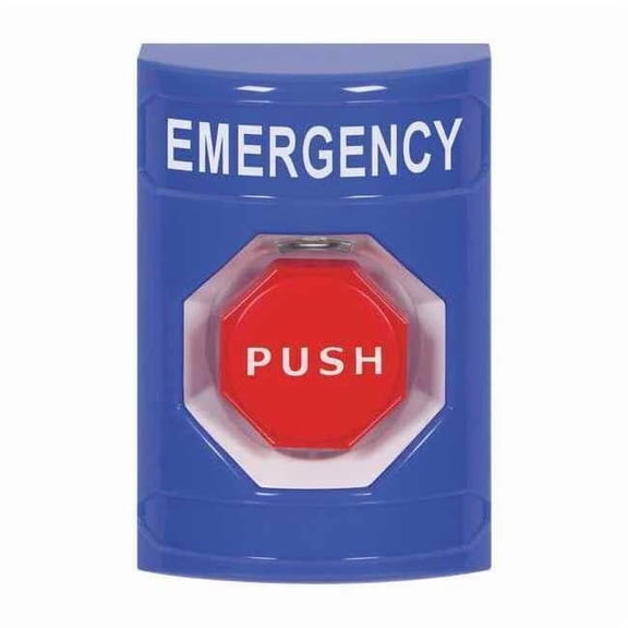 Emergency Push Button,Blue,Red Button SS2405EM-EN