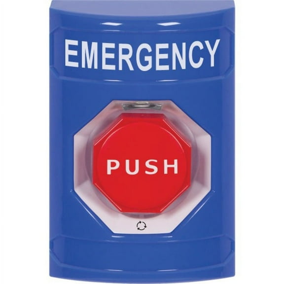 Emergency Push Button,Blue,Red Button SS2409EM-EN