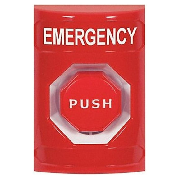 Emergency Push Button,Red,Polycarbonate