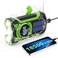 thumbnail image 1 of UMUTOO Emergency Radio Solar Hand Crank NOAA Weather Phone Charger, Green, 1 of 10